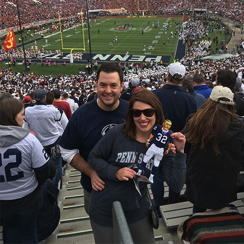 Andrew's favorite sports team is the Penn State Nittany Lions.