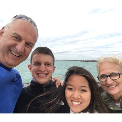 Mike enjoys spending time outdoors with his family. 