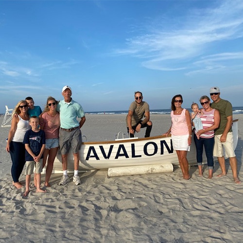 During the summer months you can find the Skipski family enjoying the beach at their home away from home in Avalon, NJ.