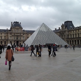 Martha at the Louvre in Paris, France.