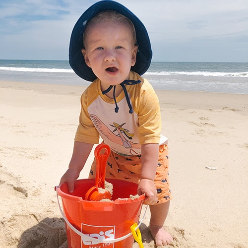 During the summer, Adam and Wyatt love to hang out at the beach!