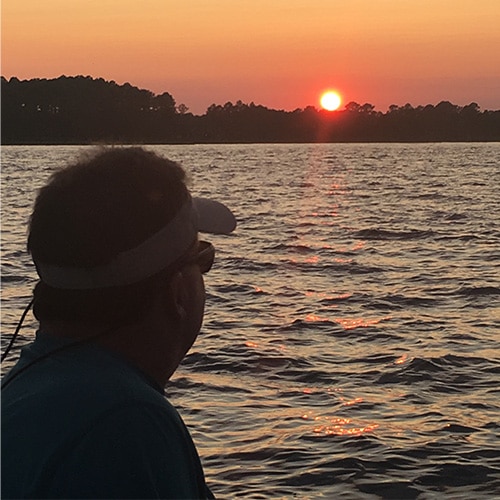 After a good day of fishing, nothing better then watching the sunset on the Rehoboth Bay.