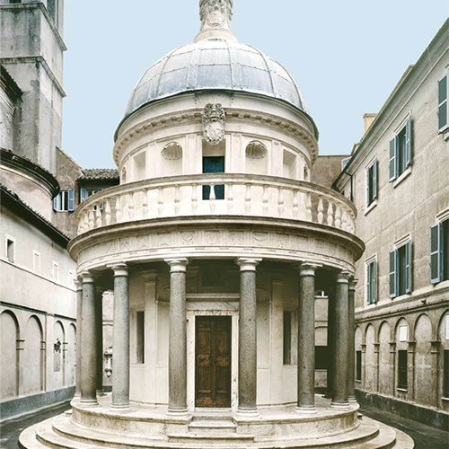 Chris' favorite building is the Tempietto in Rome, Italy.